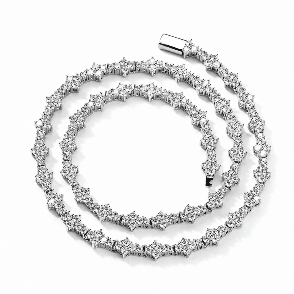 Star CZ Tennis Necklace
