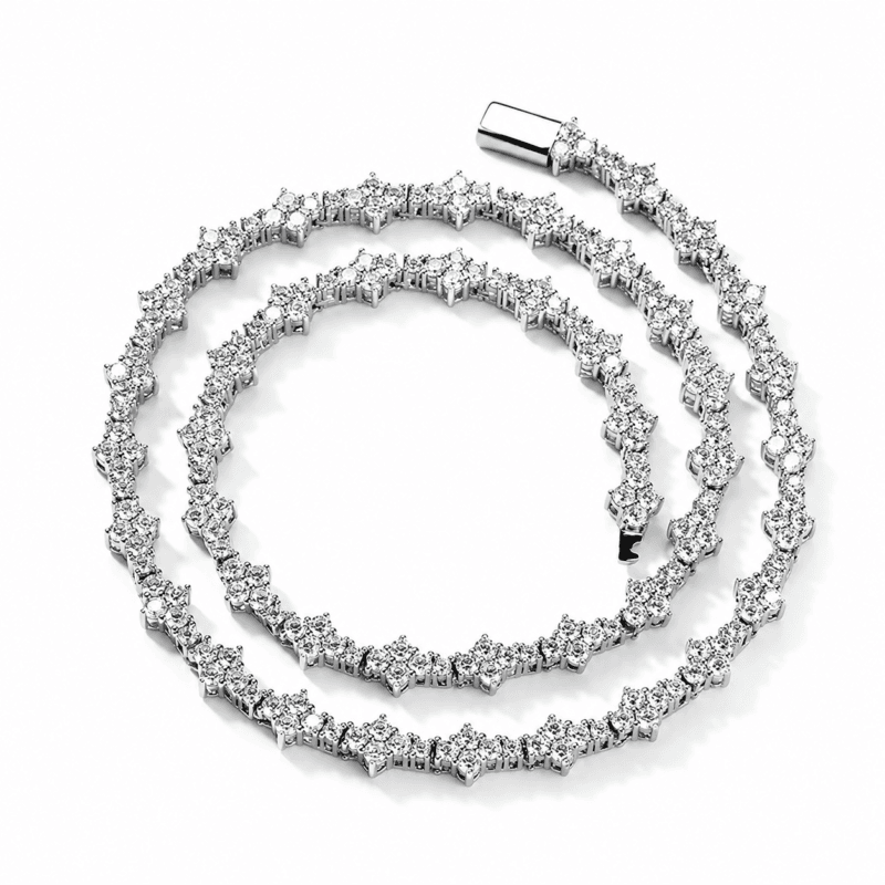 Star CZ Tennis Necklace