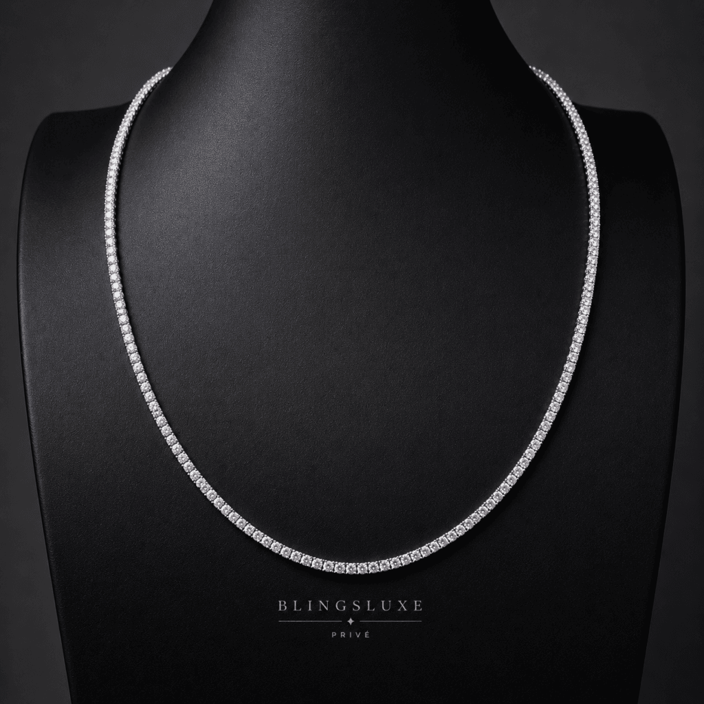 3mm Moissanite Tennis Necklace
