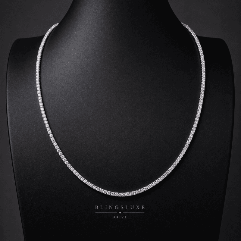 3mm Moissanite Tennis Necklace
