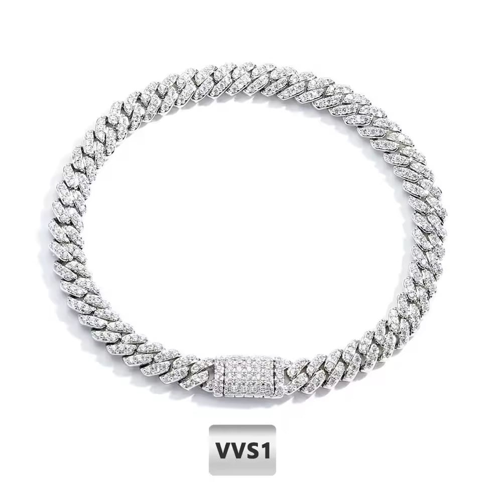 6mm Moissanite Cuban Link Bracelet