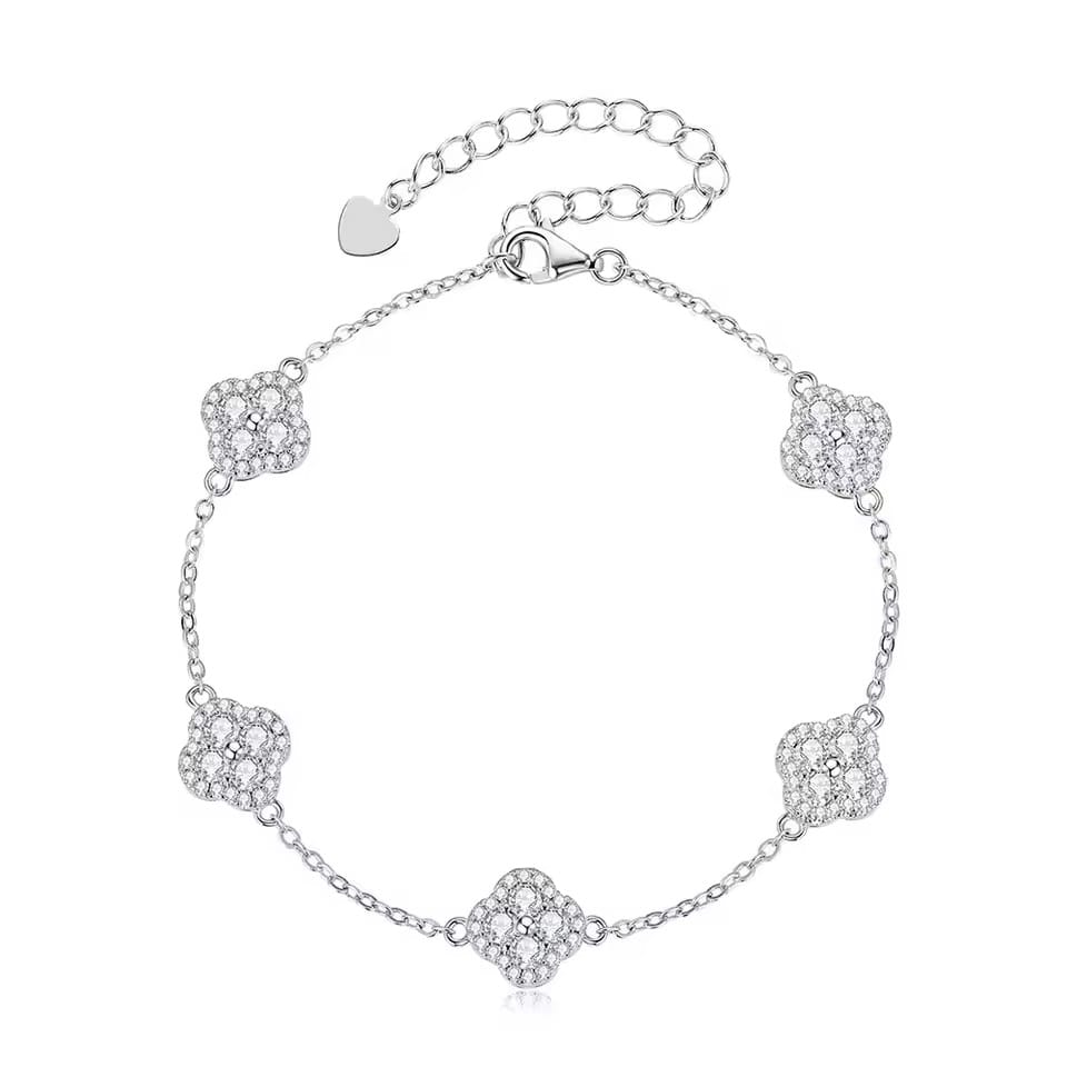 Clover Moissanite Bracelet