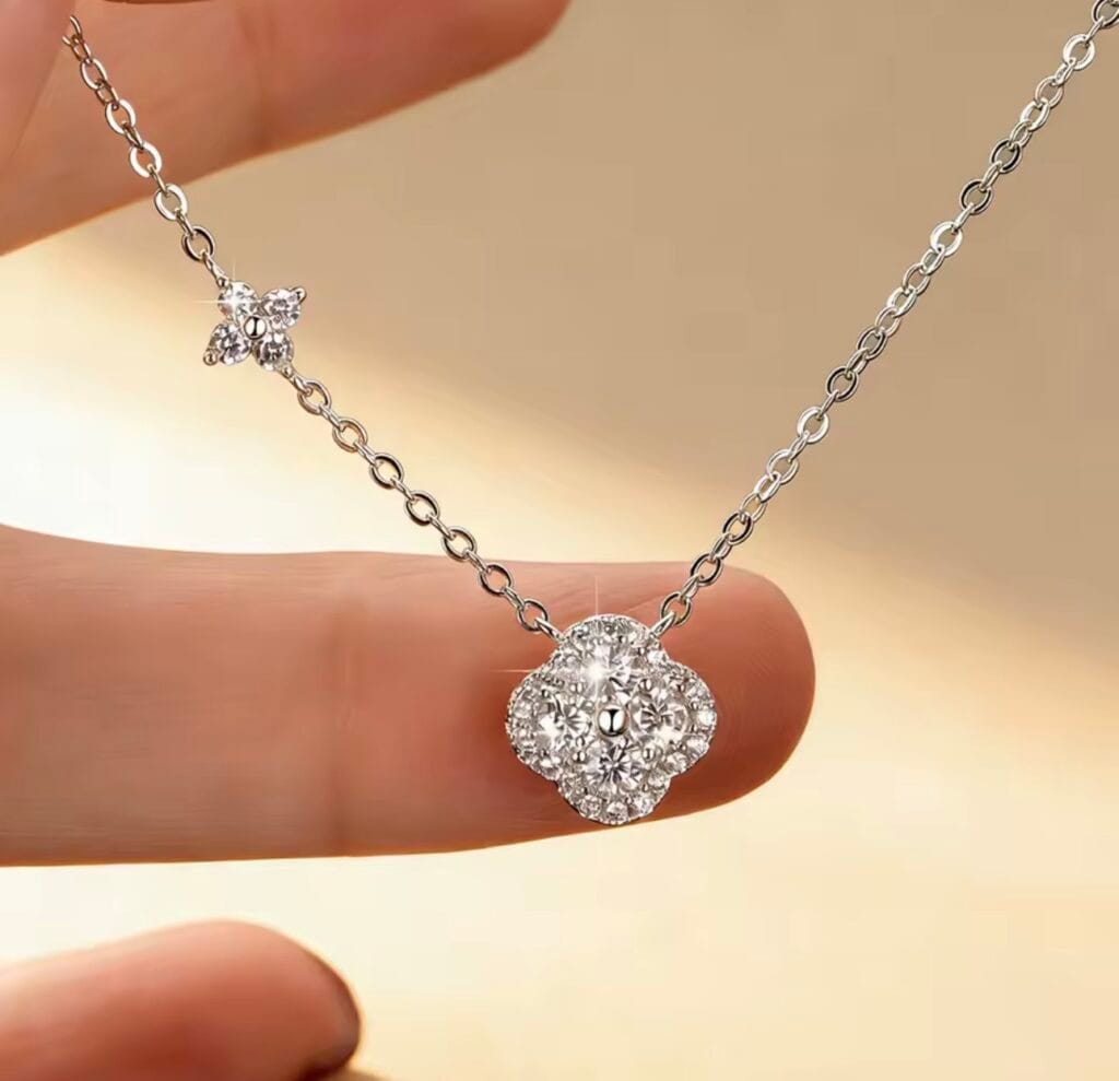 Clover Moissanite Necklace