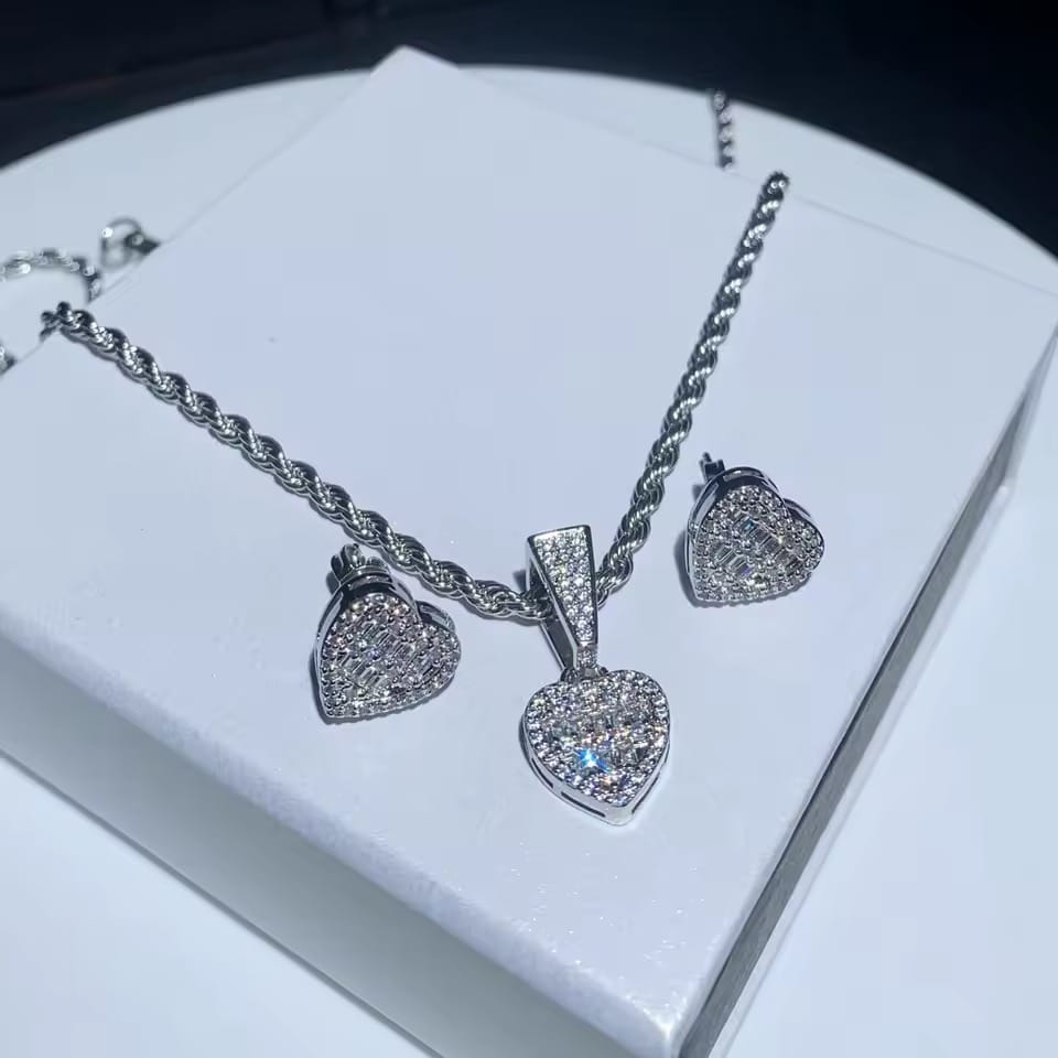 Amorelle Sterling Silver Necklace Set