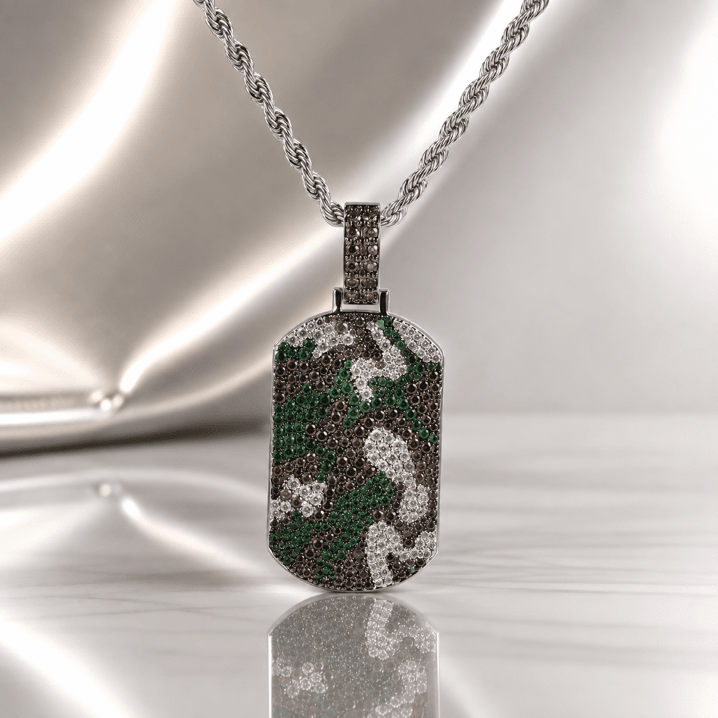 Camo Stoned CZ Necklace